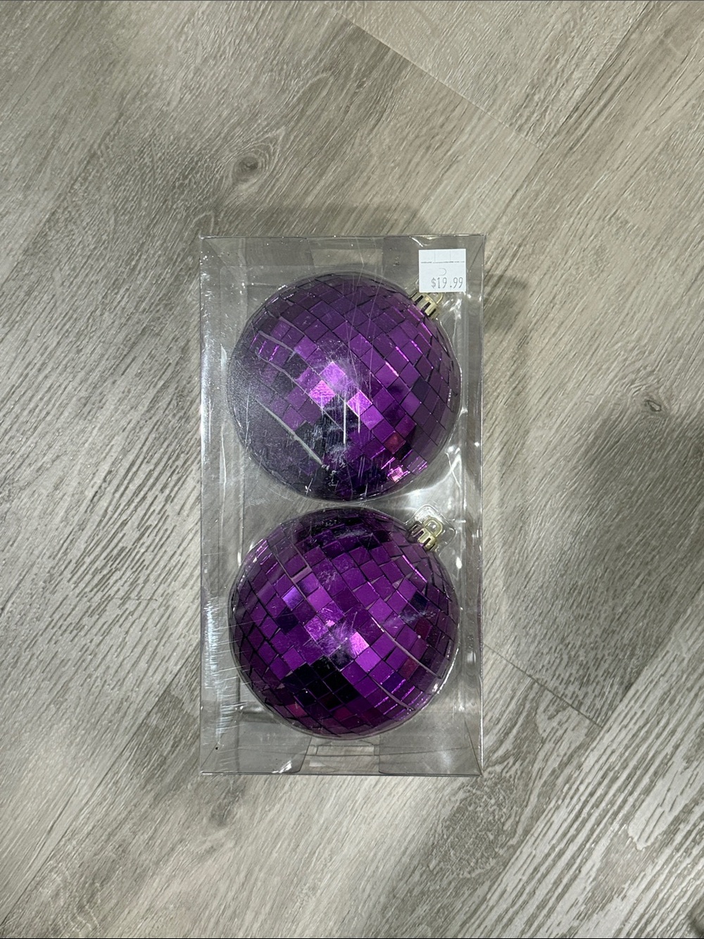 Ashland Purple Mirrored Disco Ball Ornaments - Pack of 2